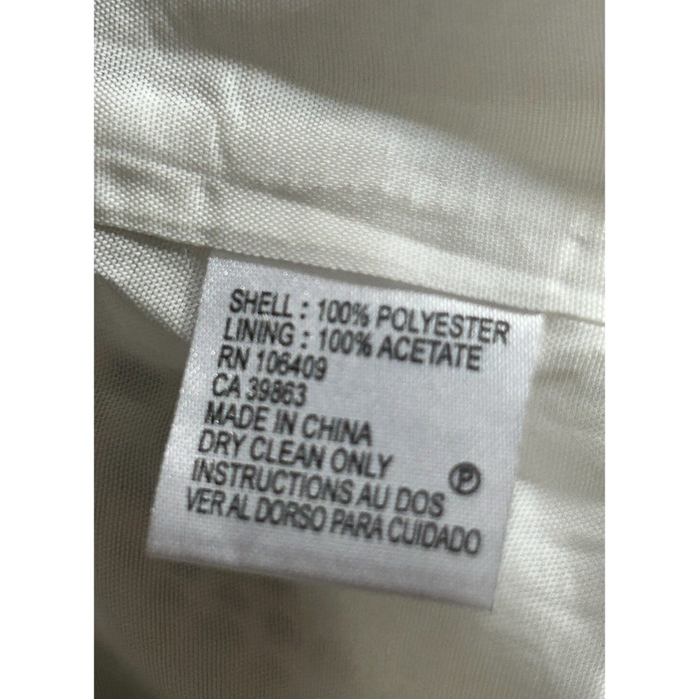 Tahari Arthur S Levine Ivory With Silver Pattern Dress Nwt Size 14 - Picture 6 of 8